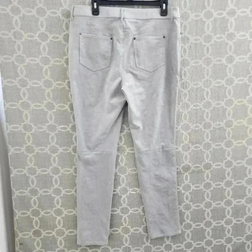 Chico's‎ Faux Suede leather Ankle Dress Pants Gray Women's 1/ 8 - Picture 2 of 9